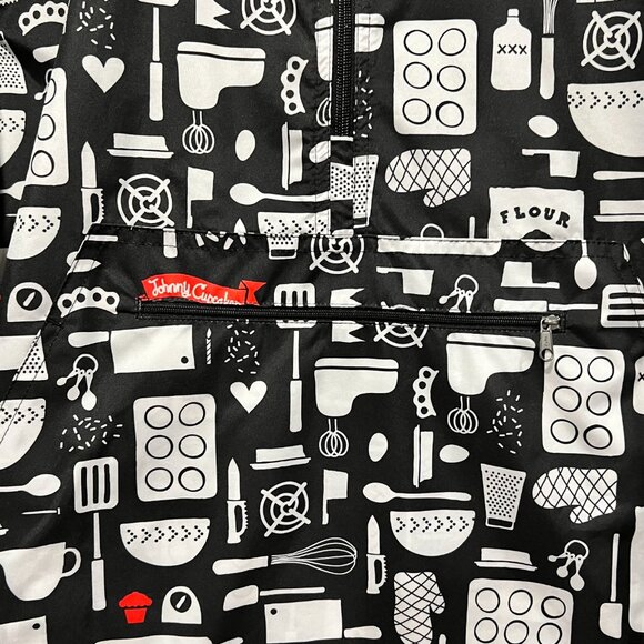 Johnny Cupcakes Packable Hooded Zip Windbreaker, Kitchen Pattern, L - Picture 7 of 10